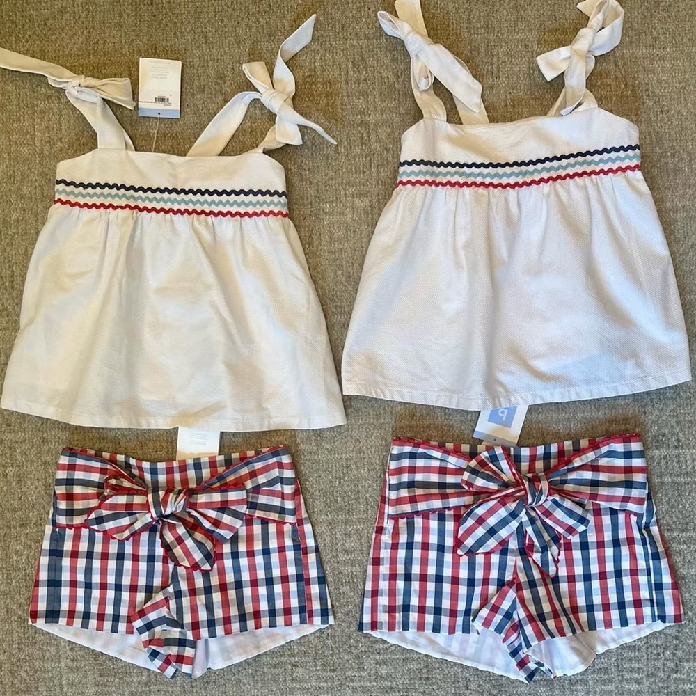 NWT Bella Bliss ric rac shorts sets sizes 10 and 12